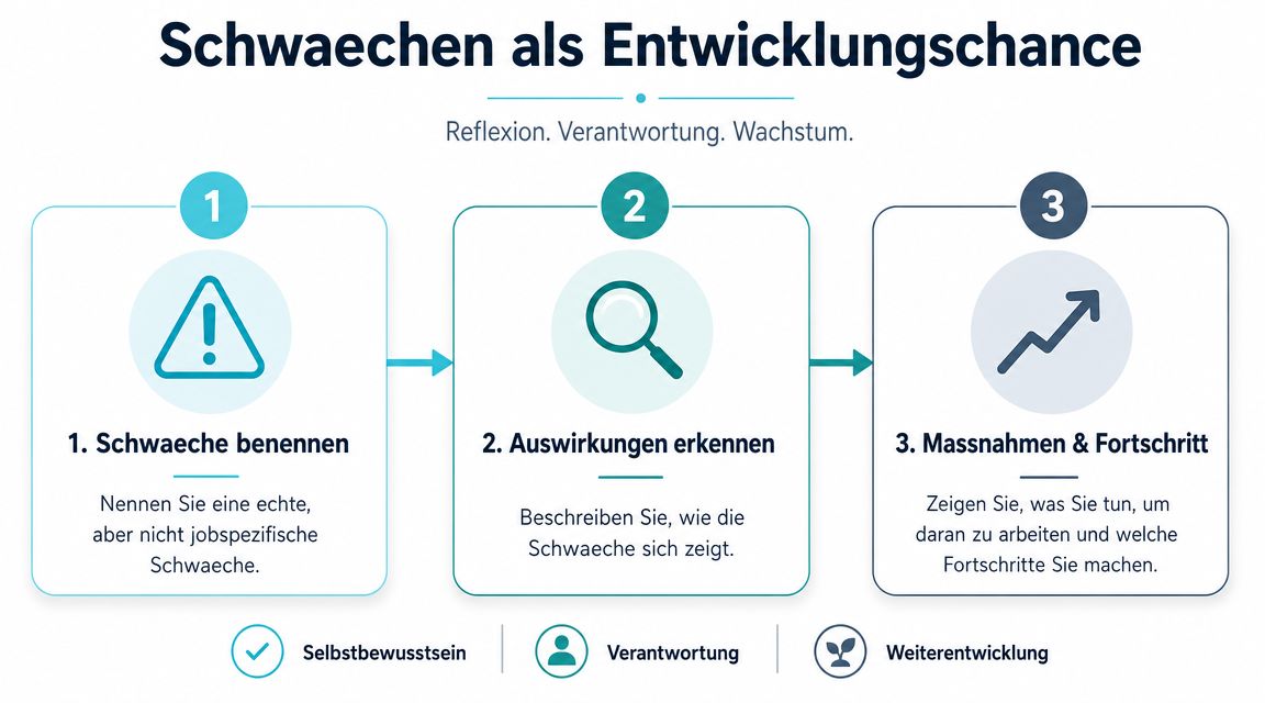 Schwächen clever formulieren mit der Entwicklungs-Formel