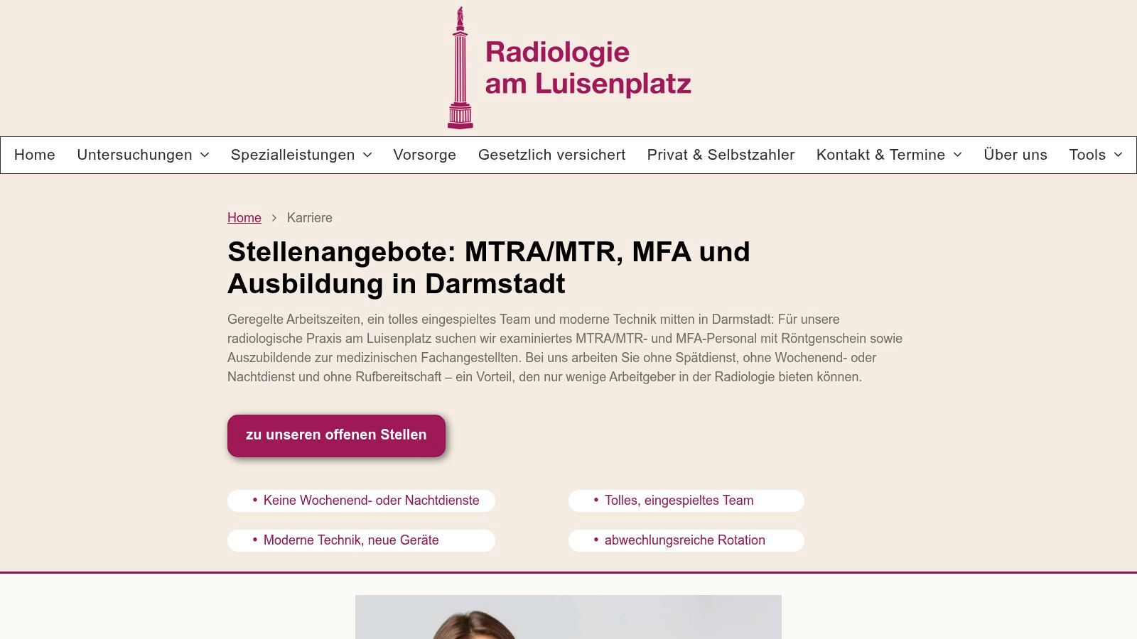 Karriereseite der Radiologie am Luisenplatz